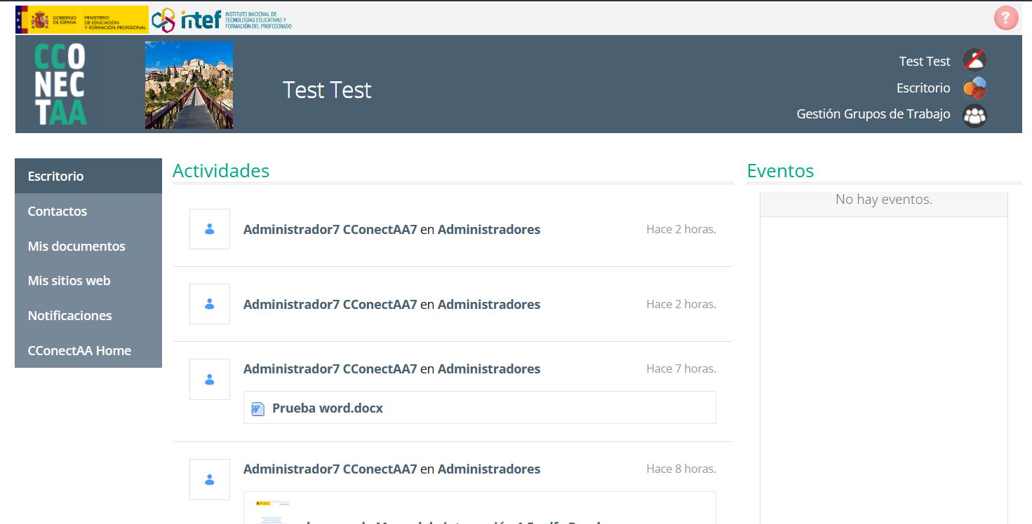 Página de nuestro escritorio personal