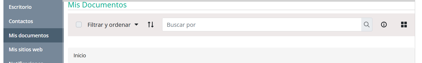 Recorte de la parte para ordenar los documentos