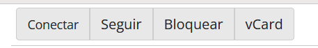 Conectar, Seguir, Bloquear y vCard