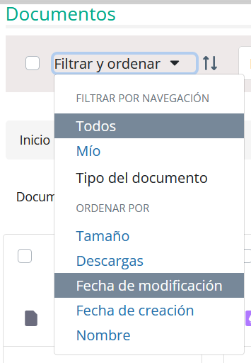 Maneras de filtrar los documentos